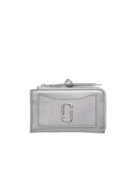 Marc Jacobs Gray The Snapshot Zip-Up Wallet