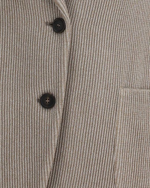 Brunello Cucinelli Brown Single Breasted Long-Sleeved Blazer