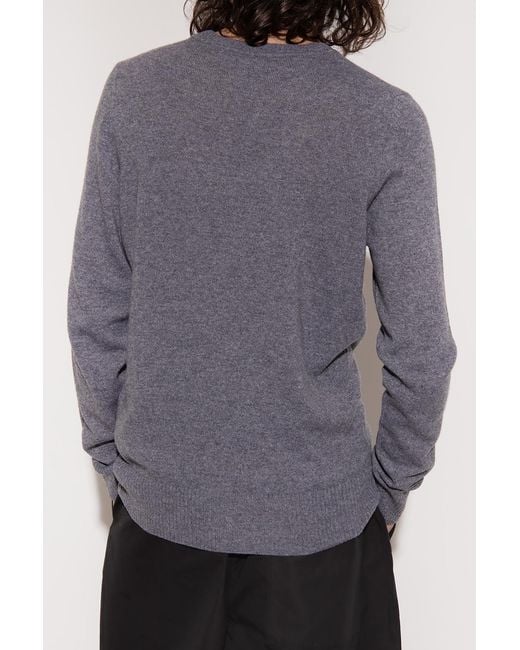 Emporio Armani Gray Crew Neck Sweater for men