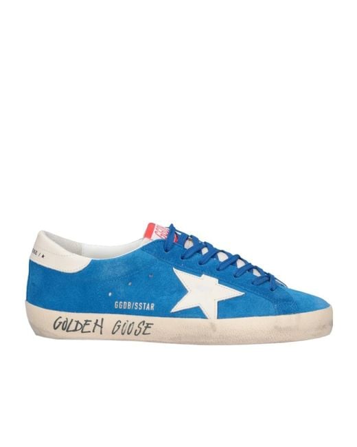 Golden Goose Deluxe Brand Blue Superstar Low-Top Sneakers for men