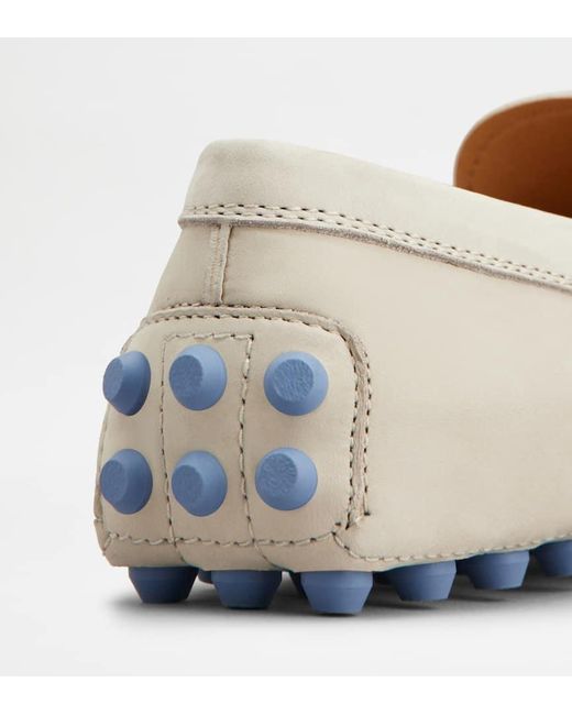 Tod's Gray Round Toe Flat Shoes