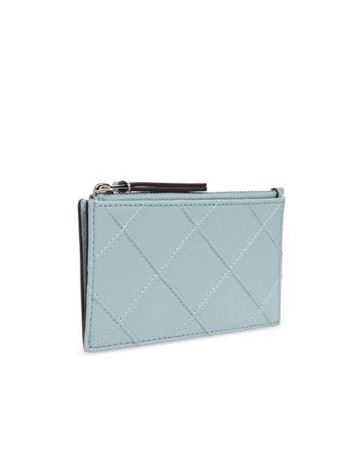 Tory Burch Blue Logo-Embossed Wallet