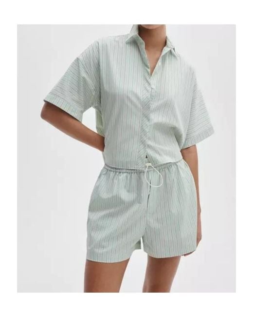 Rag & Bone Multicolor Marin Short-Sleeved Striped Shirt
