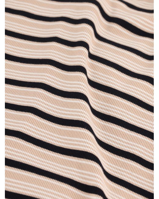 Fendi White Logo Patch Striped Cropped Jumper