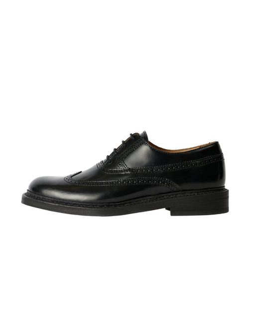 Our Legacy Black Leather Lace-Up Oxford Shoes for men
