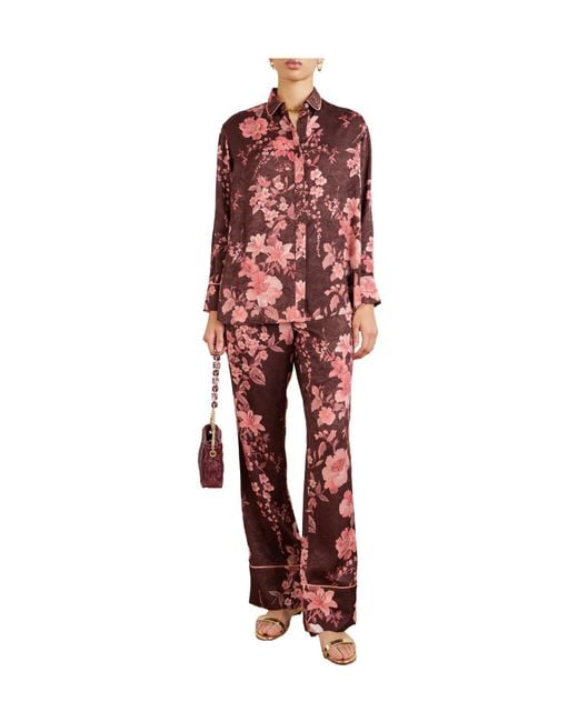 Borgo De Nor Red Smooth Satin Shirt