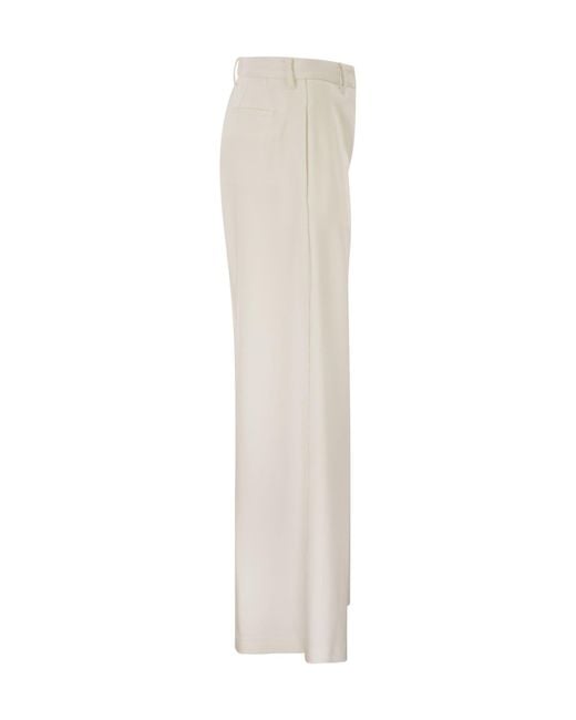 Fabiana Filippi White Straight-Leg Tailored Trousers