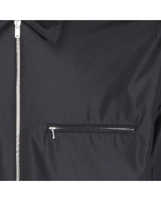 Jil Sander Black Zip-Up Jacket for men