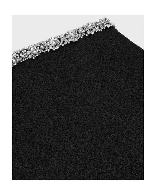 Céline Black Mini Skirt With Embroidered Galloon