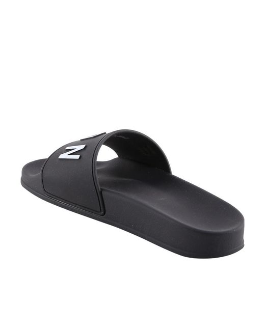 DSquared² Black Icon-Print Flat Slides