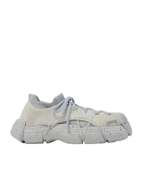 Camper Gray Round Head Textile Sneakers for men