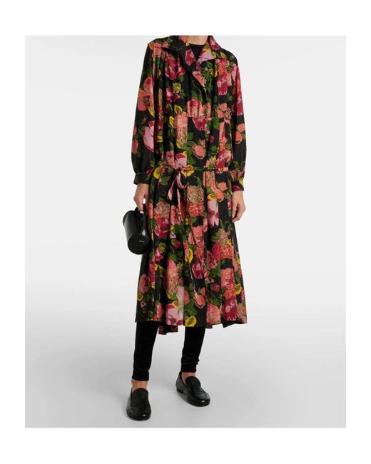 Junya Watanabe Multicolor Long-Sleeved Knitted Midi Dress