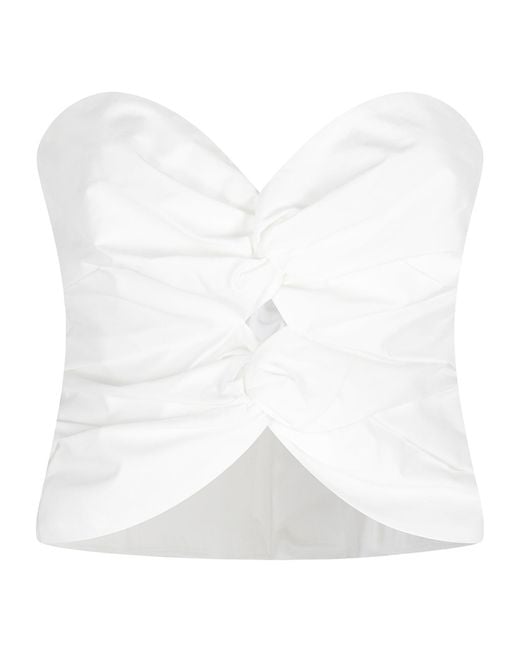Jonathan Simkhai White Pleated Top