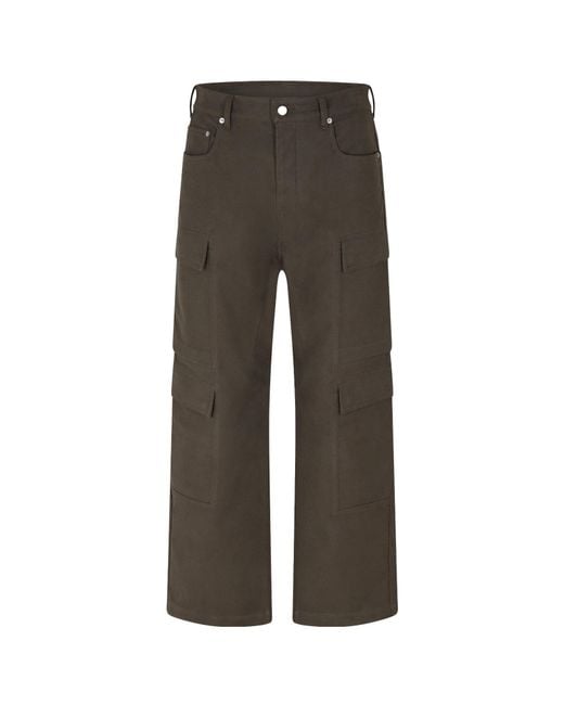 Rick Owens Gray Double-Layered Cargo Pants for men