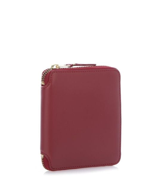 Comme des Garçons Red Zip-Around Leather Wallet