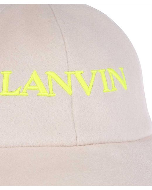 Lanvin White Logo Hat