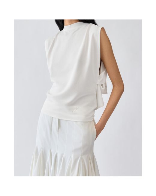 Jacquemus White Le Marcel Moisson Tie-Back Top