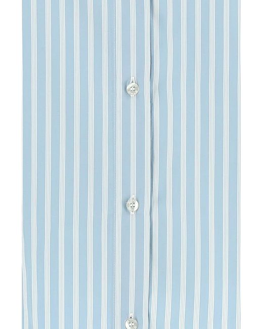 Etro Blue Buttoned Long-Sleeved Shirt