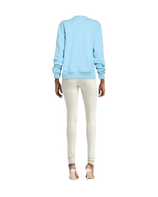 DIESEL Blue Simple Solid-Color Long-Sleeved Sweatshirt