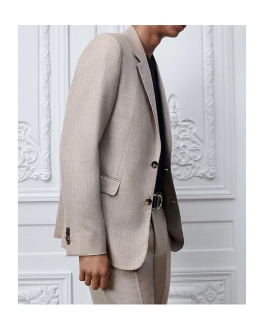 Dior Gray Single-Breasted Jacket for men