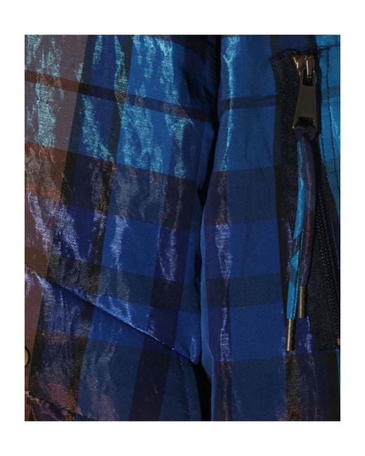 Vivienne Westwood Blue Check Patterned Zipped Jacket for men