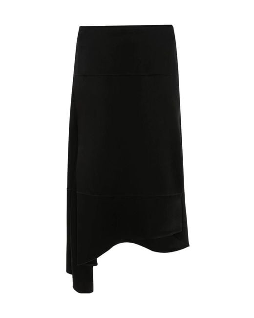 Victoria Beckham Black Asymmetrical Skirt