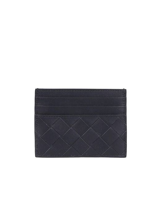 Bottega Veneta Blue Woven Card Holder for men