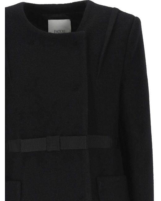 Patou Black Long-Sleeve Casual Jacket