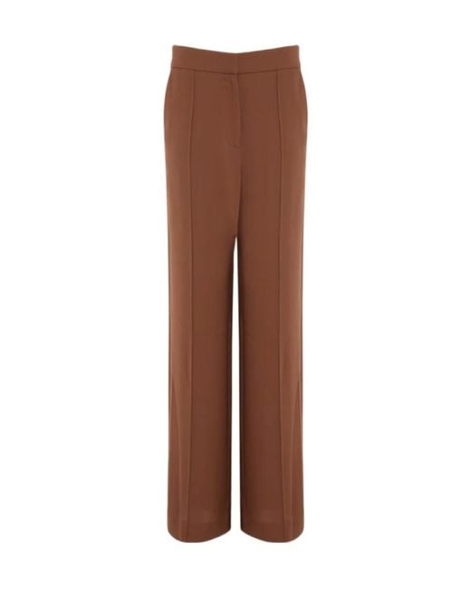 Veronica Beard Brown Creased Casual Pants