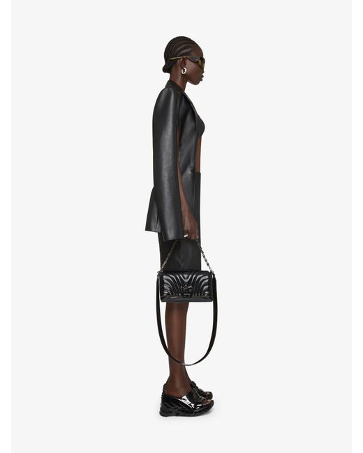 Givenchy Black 4G Embossed Leather Skirt