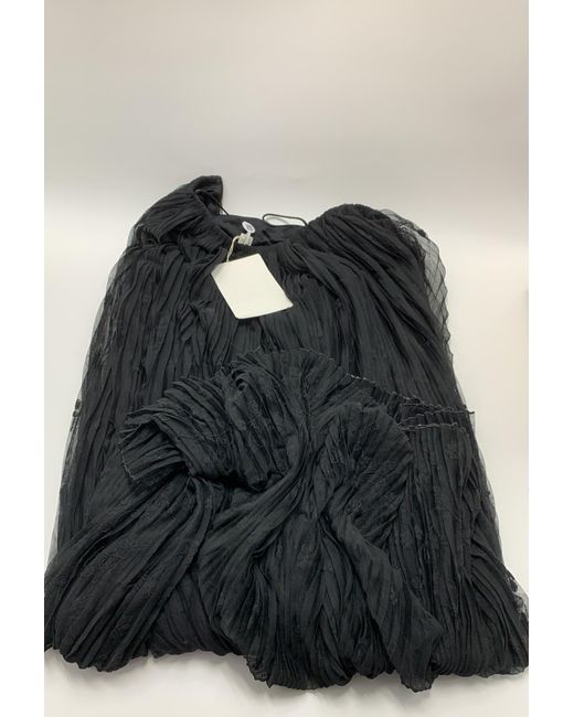 Totême Black Totême Floral Tulle Midi Slip Dress