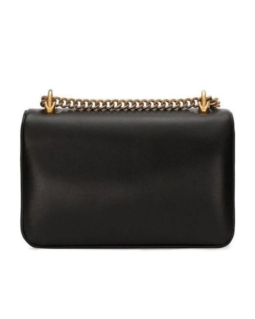 Dolce & Gabbana Black Devotion Foldover Top Shoulder Bag