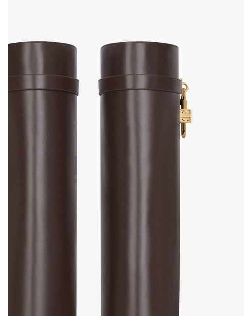 Givenchy Brown Shark Lock Boots