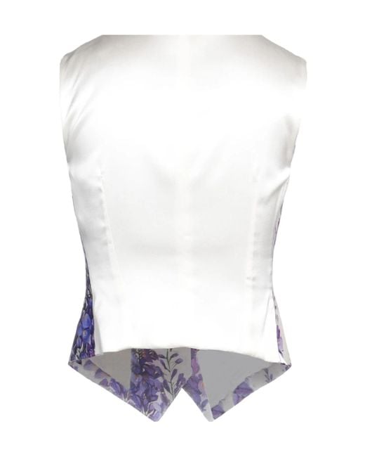 Dolce & Gabbana Purple Sleeveless Printed Top