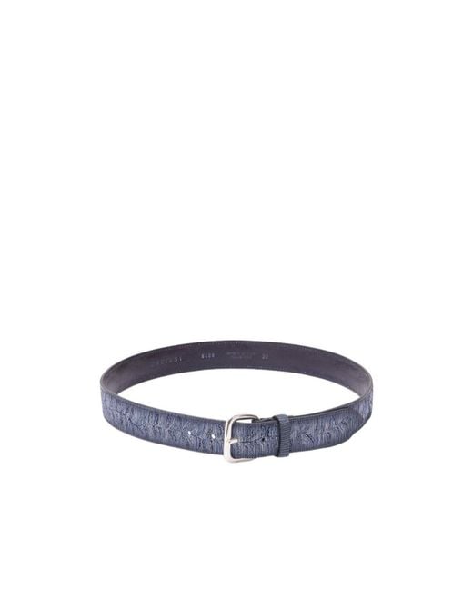 Orciani Blue Blade Palm Leather Belt for men