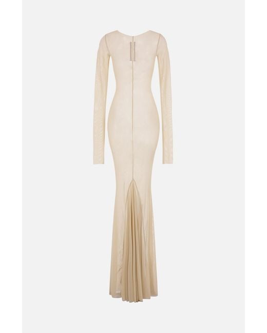 Rick Owens White Long-Sleeve Maxi Dress