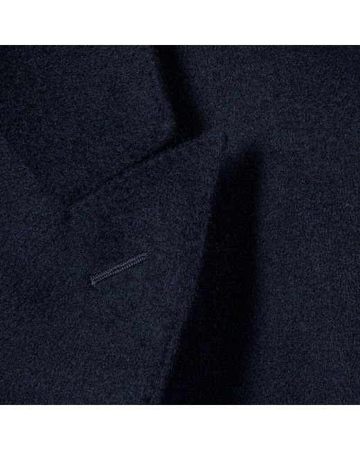 Gucci Blue Double-Breasted Light Cashmere Coat for men