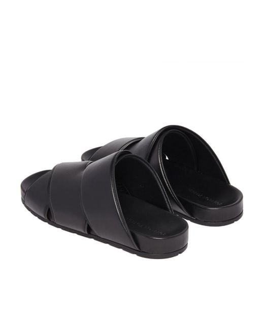 Bottega Veneta Black Bridge Mule Sandals for men