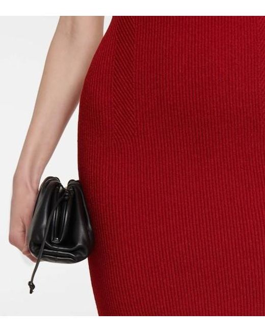 Galvan Red Thalia Bustier Midi Dress
