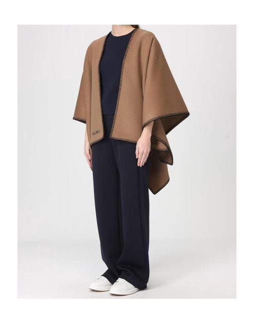 Max Mara Brown Colomba Belted Cape