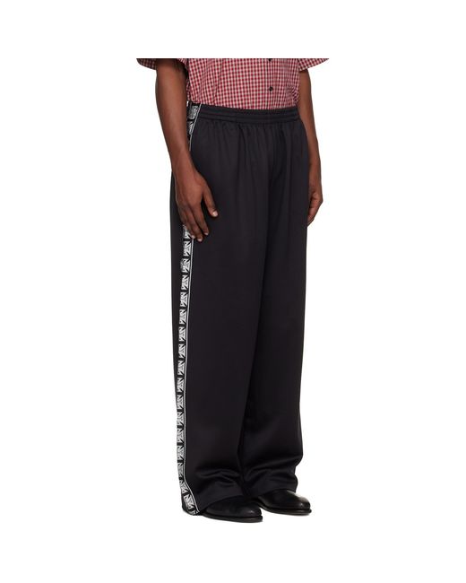 Vetements Blue Logo Patch Track Pants for men