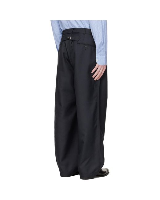 Nanamica Blue Casual Pants With Belt Loops for men