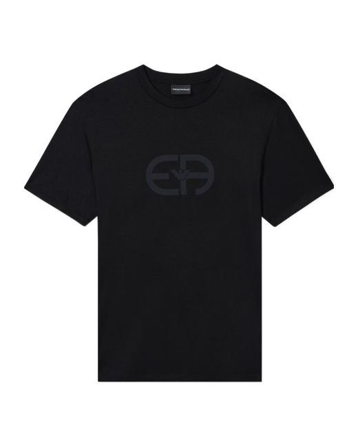 Emporio Armani Black Logo-Detail T-Shirt for men