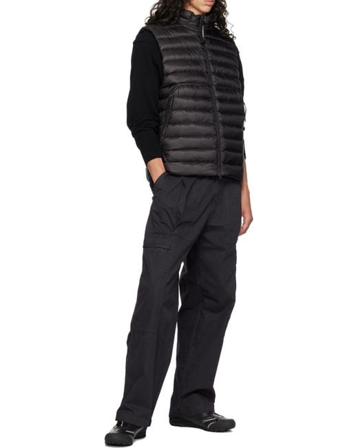 C P Company Black Lens Detailed Quilted Gilet for men