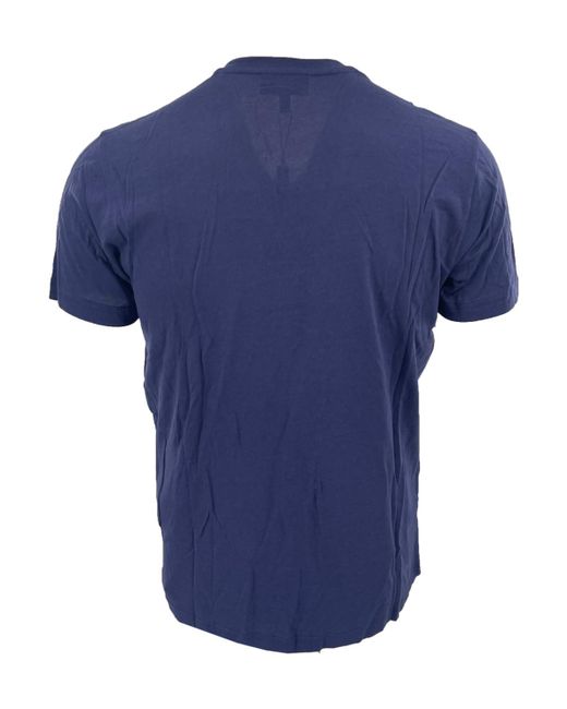 Emporio Armani Blue V-Neck Short-Sleeved T-Shirt for men