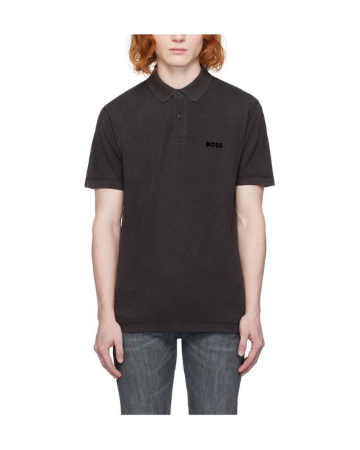 Boss Black Logo Short-Sleeved Polo Shirt for men