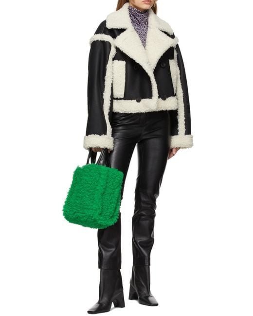 STAND Black Logo Splicing Coat