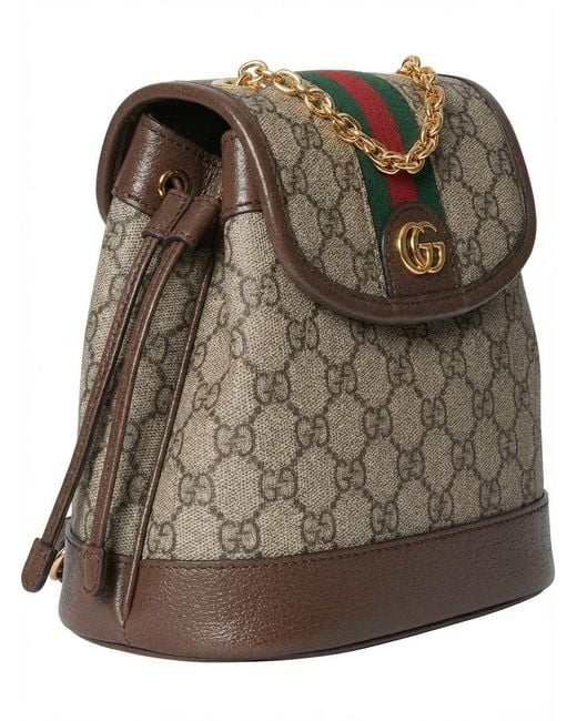 Gucci Brown Ophidia Mini Backpack