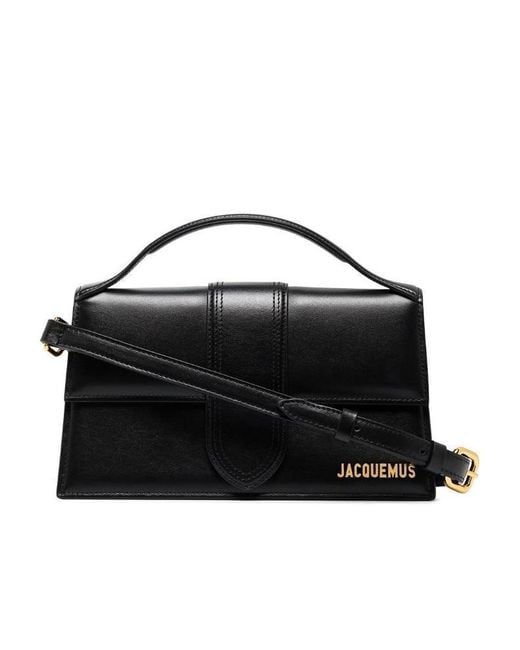 Jacquemus Black Le Grand Bambino Logo Plaque Small Tote Bag