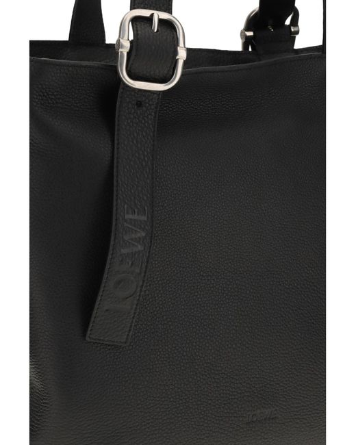 Loewe Black Loop Leather Tote Bag for men